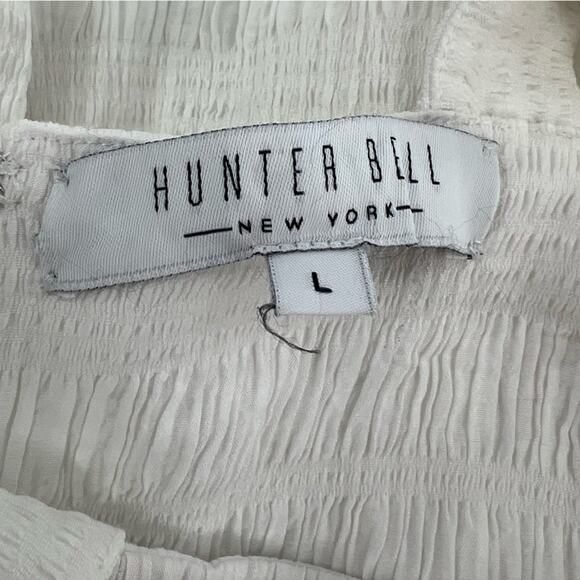 Hunter Bell Poppy Dress white tiered sz L - Picture 6 of 9